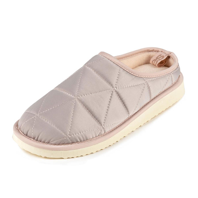 totes Ladies Quilted  Mule Slippers Pink Extra Image 2