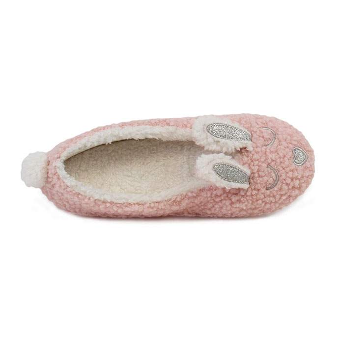 totes Ladies Novelty Ballet Slippers Pink Extra Image 3
