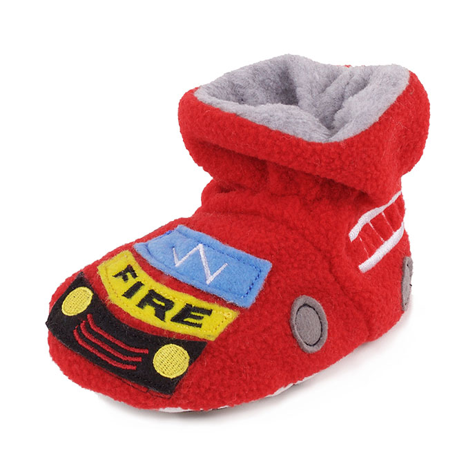 totes Kids Novelty Slippers Fire Engine Extra Image 1