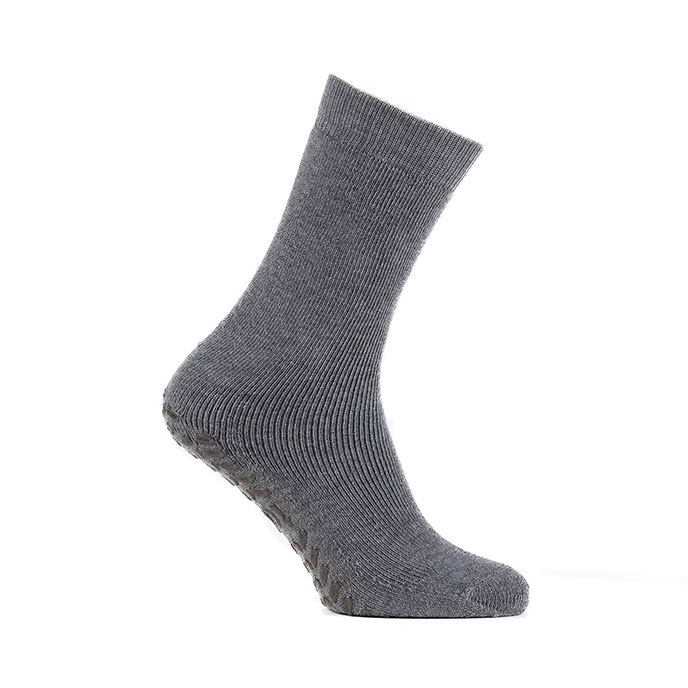 totes toasties Ladies Original Slipper Socks (Twin Pack) Grey Marl Extra Image 3