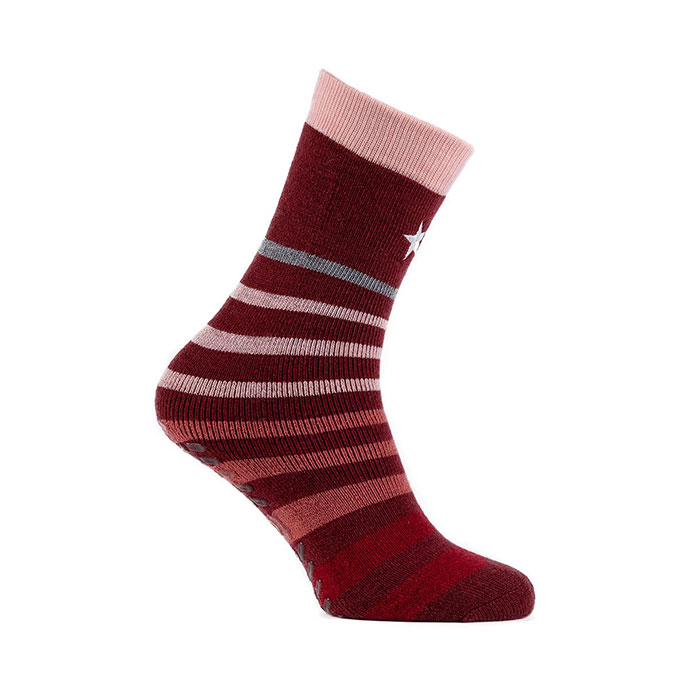 totes toasties Ladies Original Slipper Socks (Twin Pack) Star/Stripe Extra Image 2