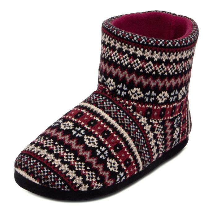 totes mens fair isle boot slippers
