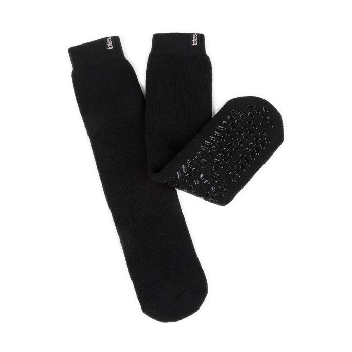 totes Ladies Recycled 3.0 Tog Thermal Original Slipper Socks Black Extra Image 3