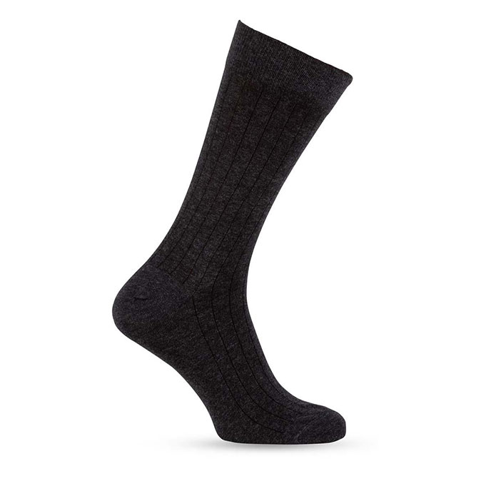totes Mens Italian Cotton Rich Ankle Socks  (Triple Pack) Black / Grey Extra Image 2