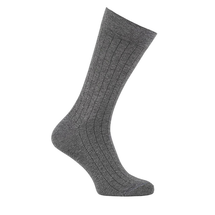 totes Mens Italian Cotton Rich Ankle Socks  (Triple Pack) Black / Grey Extra Image 3
