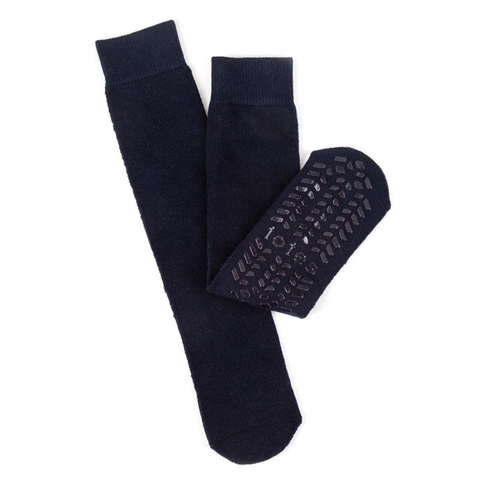 totes toasties Mens Single Original Slipper Socks Navy Extra Image 2