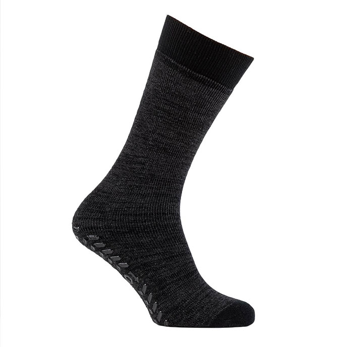 totes toasties Mens Original Slipper Sock (Twin Pack) Khaki/Black Stripe Extra Image 3