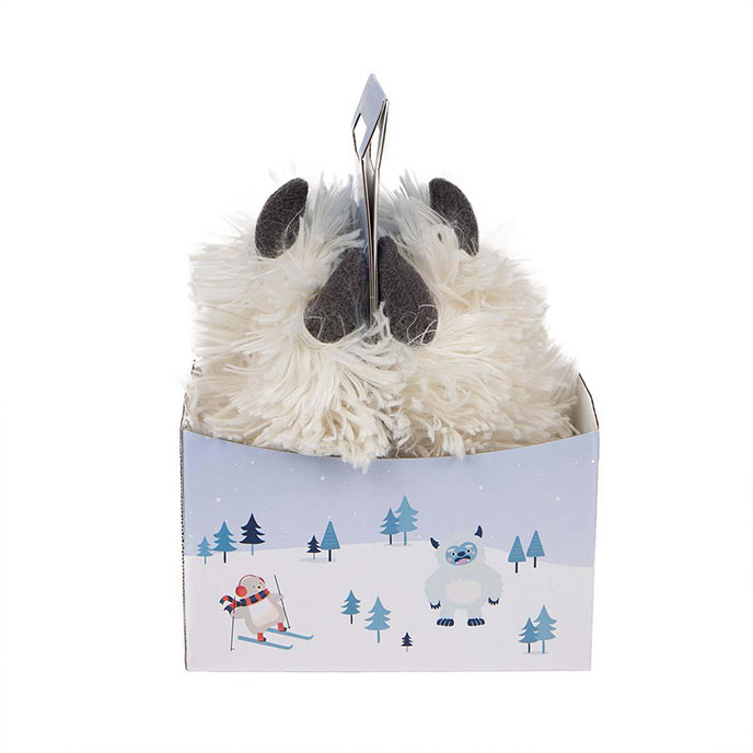 totes Kids Novelty Yeti Foot Slipper Cream Extra Image 7