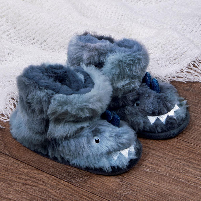 totes Kids Novelty Dino Bootie Slippers Dino Extra Image 6