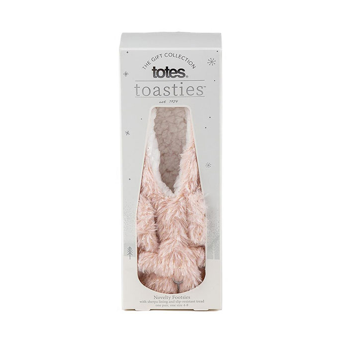 totes Ladies Novelty Footsie Pink Bunny Extra Image 1