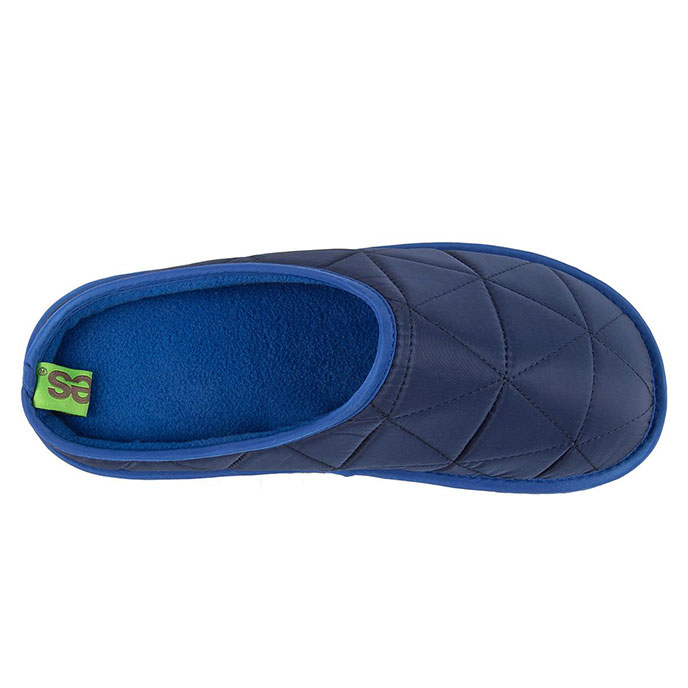 totes Mens Premium Quilted Mule Slipper Navy Extra Image 4