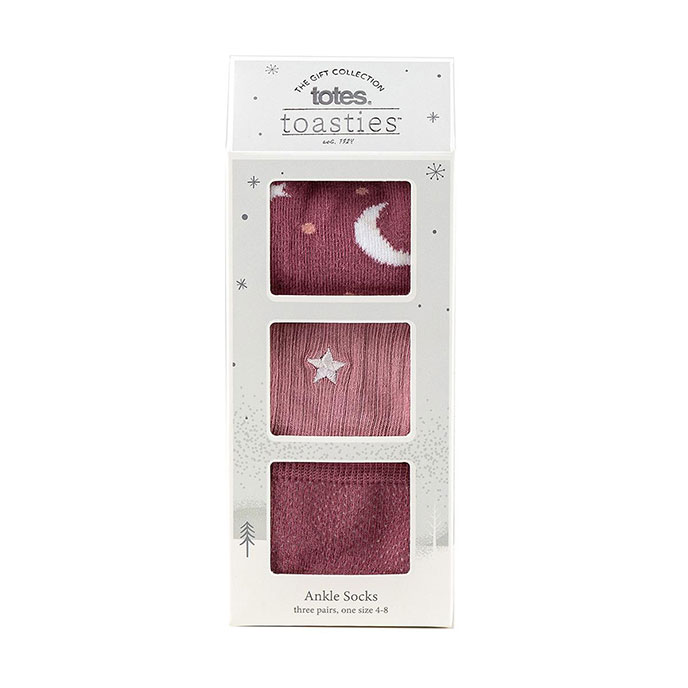totes Ladies 3 Pack Ankle Socks Texture Extra Image 1