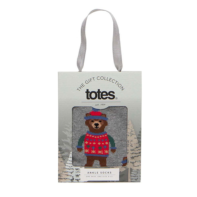 totes Mens Single Novelty Sock Bear Extra Image 1