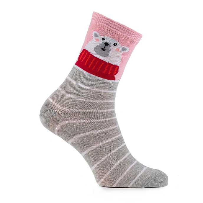 totes Ladies Novelty Ankle Socks Polar Bear Extra Image 2