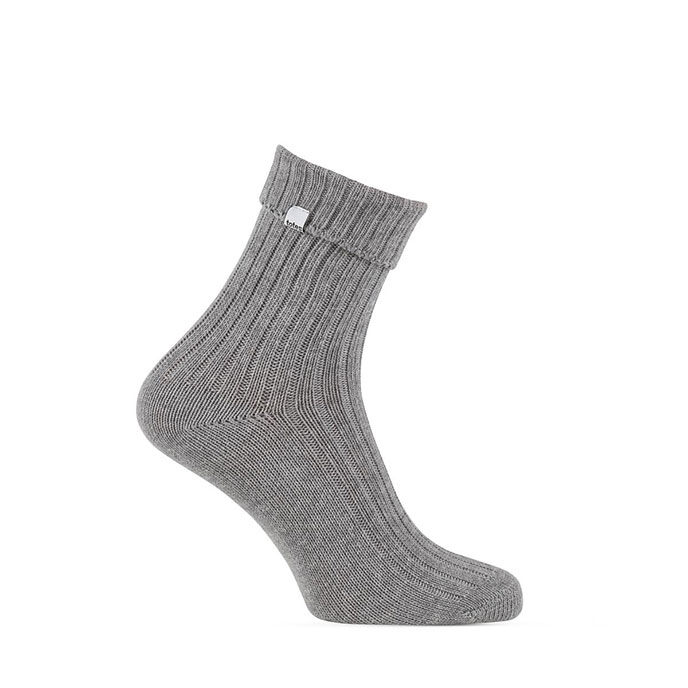 totes Ladies Twin Pack Turnover Socks  Grey / Pink Extra Image 2