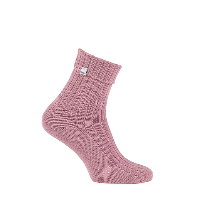 totes Ladies Twin Pack Turnover Socks  Grey / Pink Extra Image 3