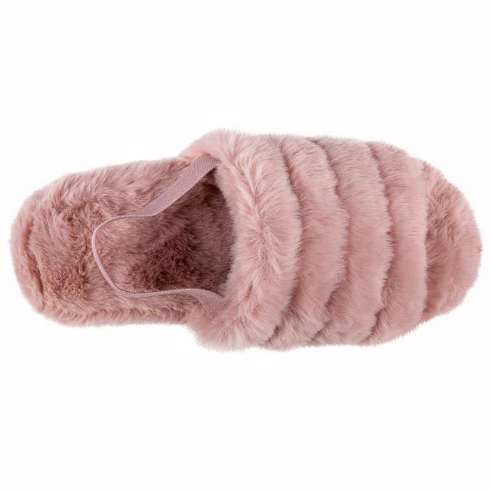 totes Ladies Faux Fur Slingback 