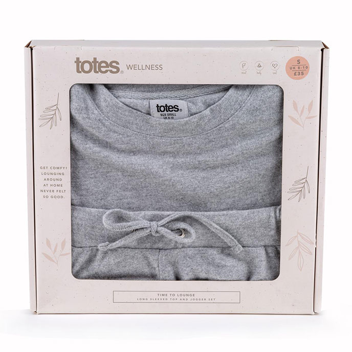 totes Ladies Loungewear Pyjama Set Grey Extra Image 1