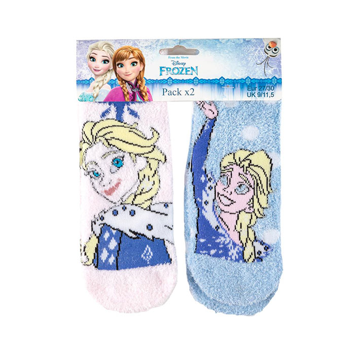 Frozen Socks (2 Pack) Blue Extra Image 1