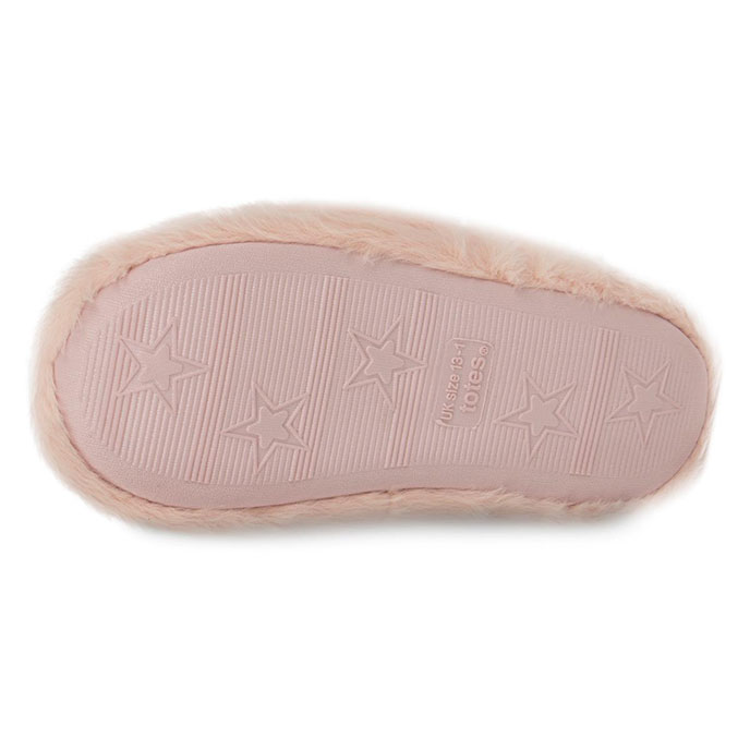 totes Kids Fur Cat Bootie Slippers Pink Extra Image 4