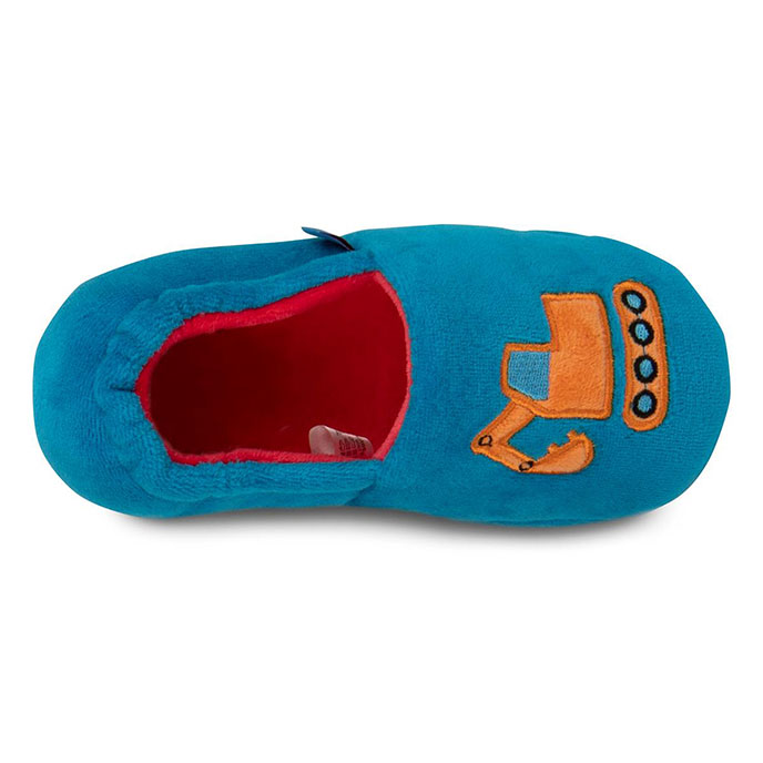 totes Kids Applique Vehicle Slippers Blue Extra Image 3