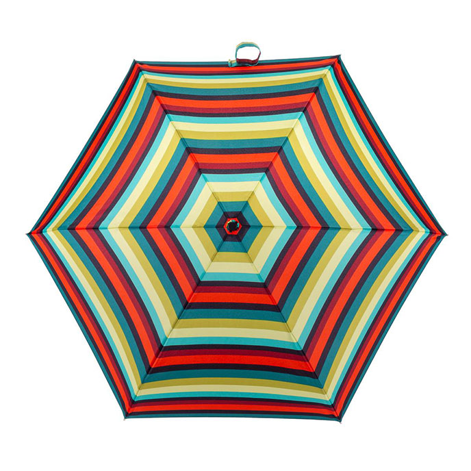 totes Compact Round Enchanted Stripe Print Umbrella (5 Section) Extra Image 1