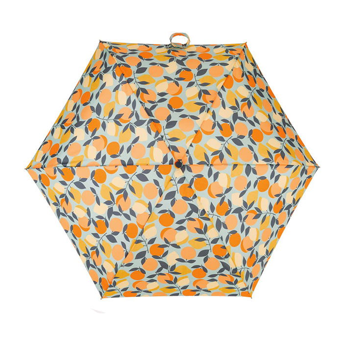 totes Compact Round Animal Oranges & Lemons Print Umbrella (5 Section) Extra Image 1