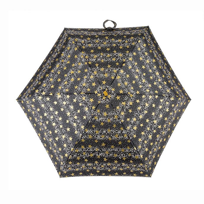 totes Compact Flat Dots and Stars Print Umbrella (5 Section) totes