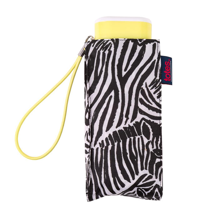 totes Compact Flat Zebra Print (5 Section) Extra Image 2