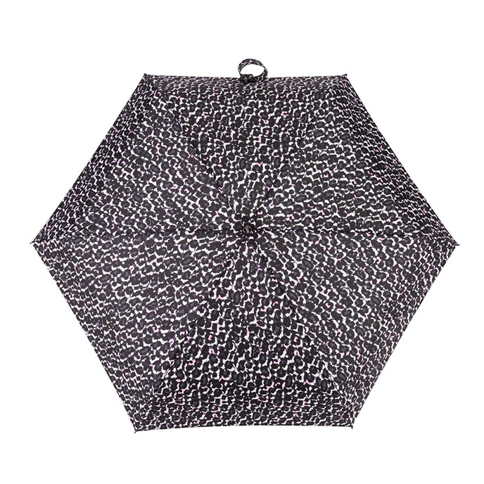 totes Mini X-TRA STRONG Pink/Grey Animal  Print Umbrella (5 Section) Extra Image 1