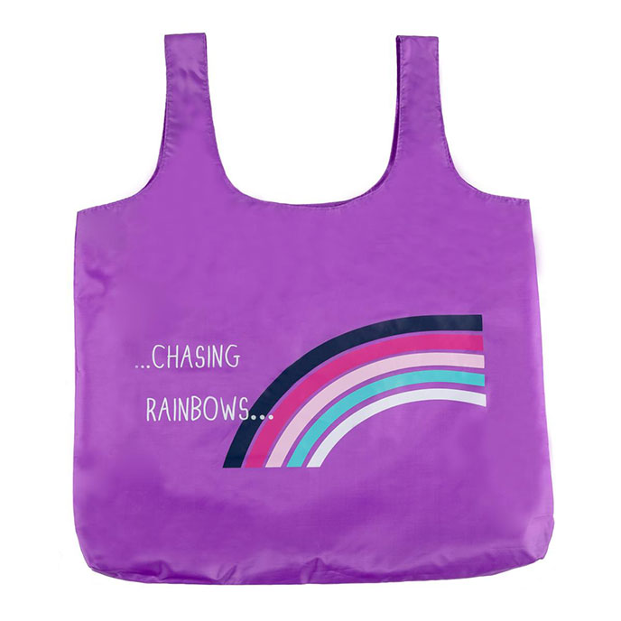 totes Ladies Chasing Rainbows Umbrella and Bag Giftset Purple Extra Image 3