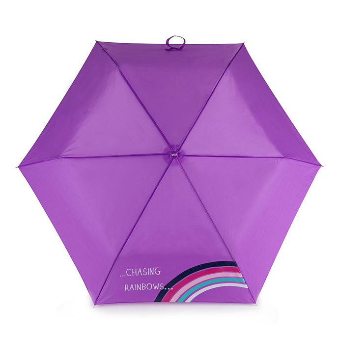 totes Ladies Chasing Rainbows Umbrella and Bag Giftset Purple Extra Image 4