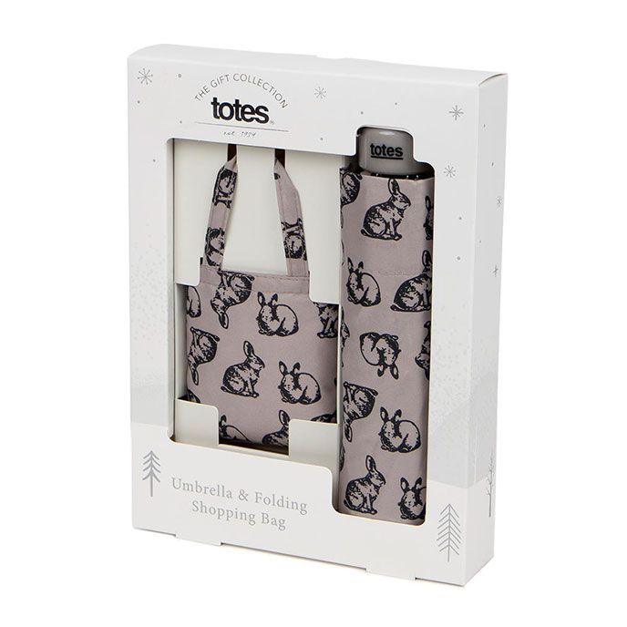  totes Supermini Rabbit Print & Matching Bag in Bag Shopper  (3 Section) Extra Image 5