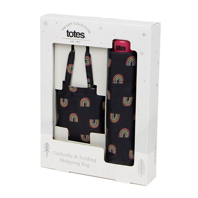 totes Supermini Rainbow Print & Matching Bag in Bag Shopper  (3 Section) Extra Image 5