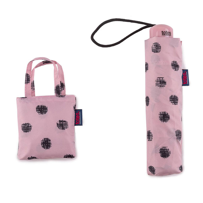 totes Supermini Stitched Dot & Matching Bag in Bag shopper  Extra Image 1