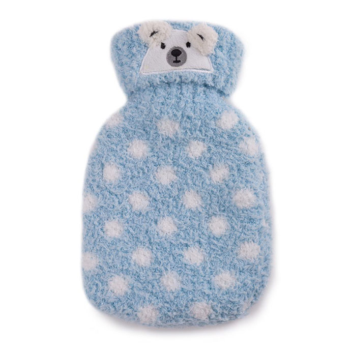 totes Ladies Hot Water Bottle, Sock & Candle Set Blue Extra Image 1
