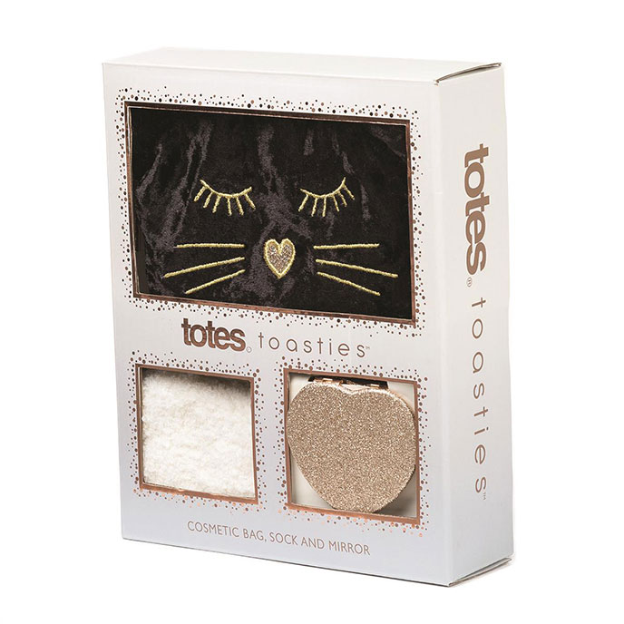totes Ladies Novelty Cat Bag, Sock & Mirror Gift Set  Extra Image 1