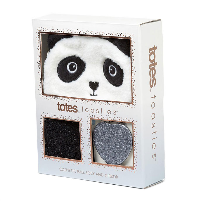 totes Ladies Novelty Panda Bag, Sock & Mirror Gift Set  Extra Image 1