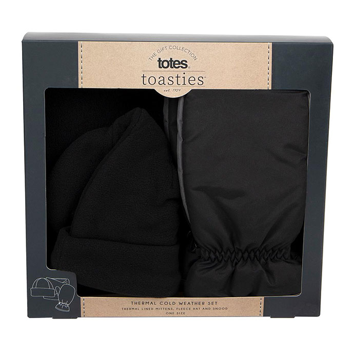 totes Mens Cold Weather Thermal Set Black Extra Image 1