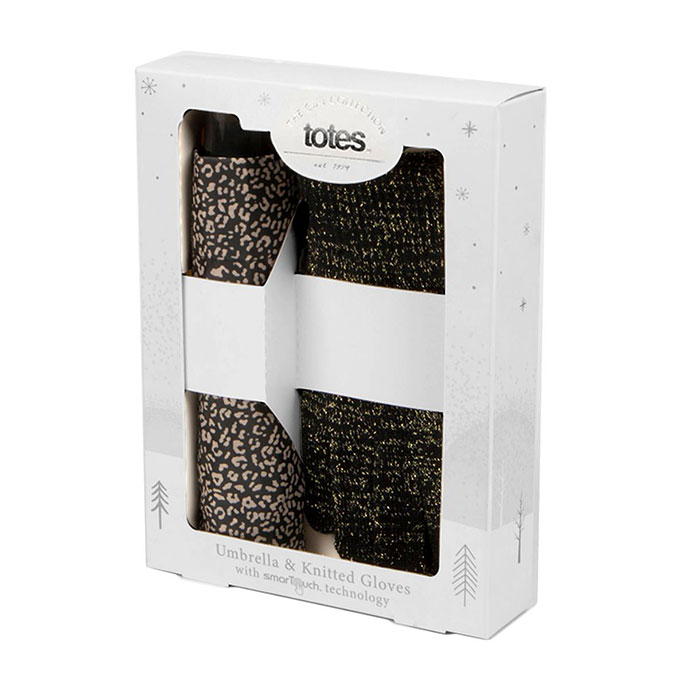 totes Supermini Animal Print & Lurex Knit Glove Gift Set (3 Section) Extra Image 4