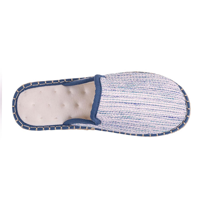 Isotoner Ladies Espadrille Mule Slippers Blue Extra Image 3