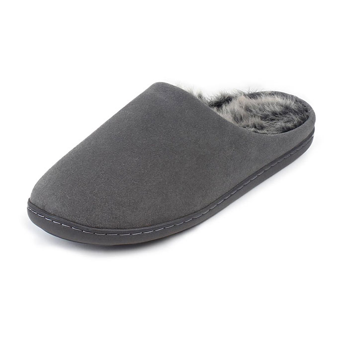 mens grey slippers