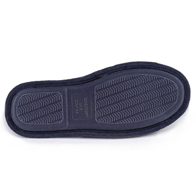 Isotoner Mens Waffle Open Toe Slippers Navy Extra Image 4