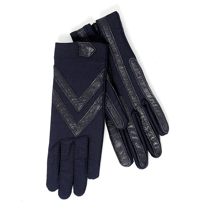 Isotoner Ladies Wonderfit Stretch Gloves Navy