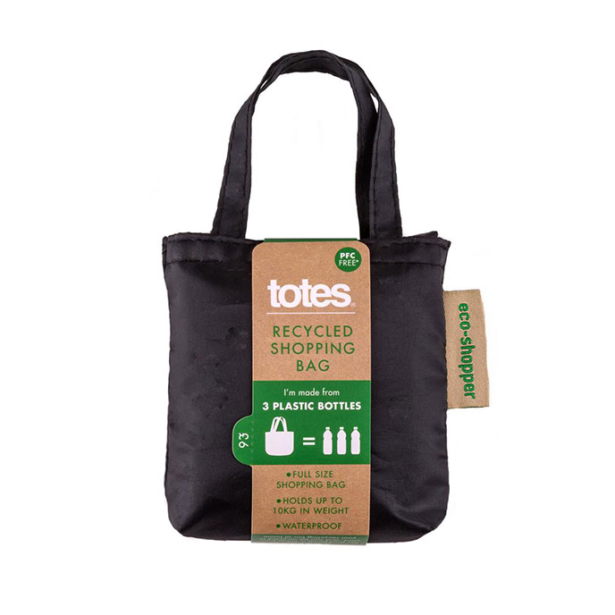 totes ECO-BRELLA® Shopping Bag Black