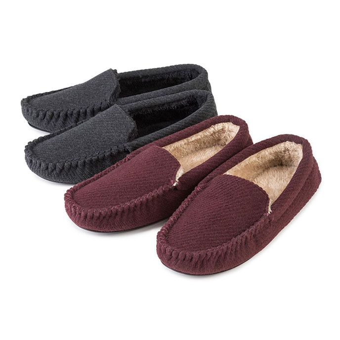 harris tweed moccasin slippers