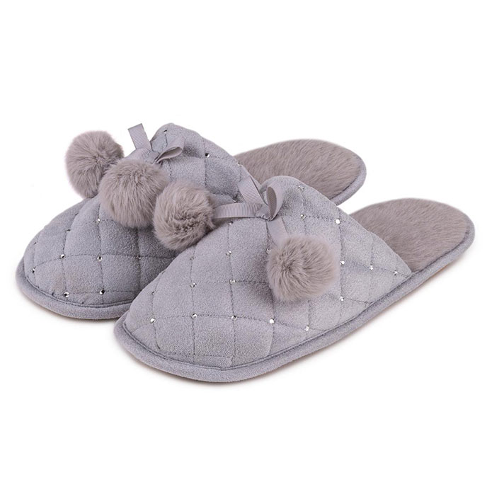 ladies fluffy mule slippers