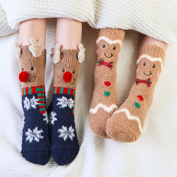 totes toasties® Childrens Super Soft Slipper Socks (Twin Pack) Christmas