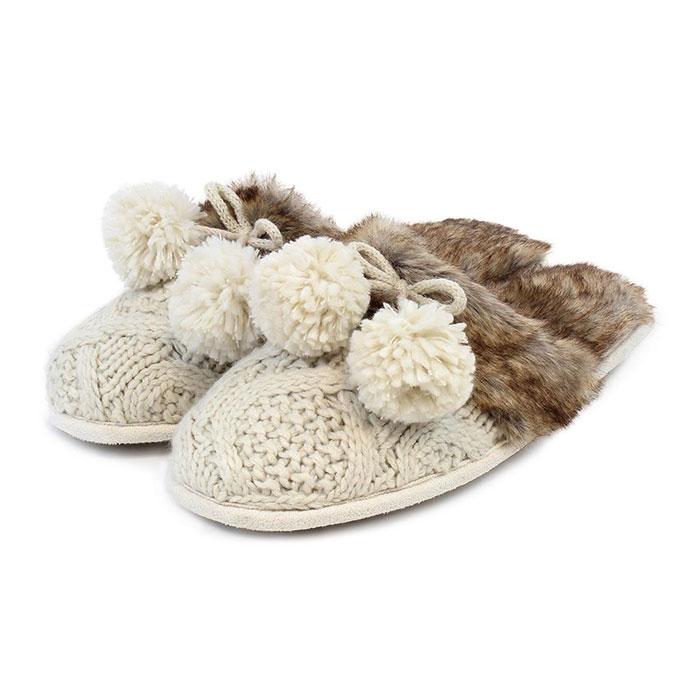 totes pom pom slippers