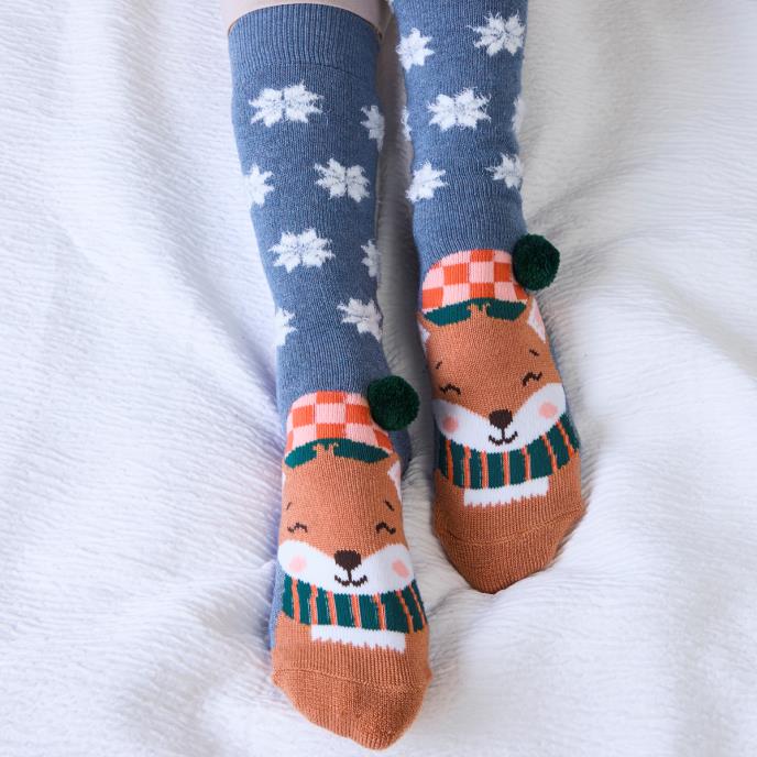 totes toasties® Ladies Single Original Slipper Socks Fox